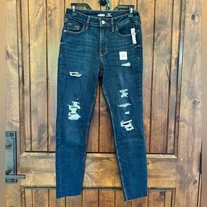 High-Waisted Rockstar Super-Skinny Ripped Jeans